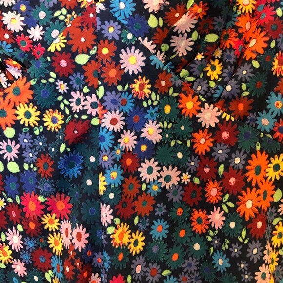 STAUD Milla Floral-Print Crêpe de Chine Minidress Size 10 (runs small) EUC - Picture 4 of 10